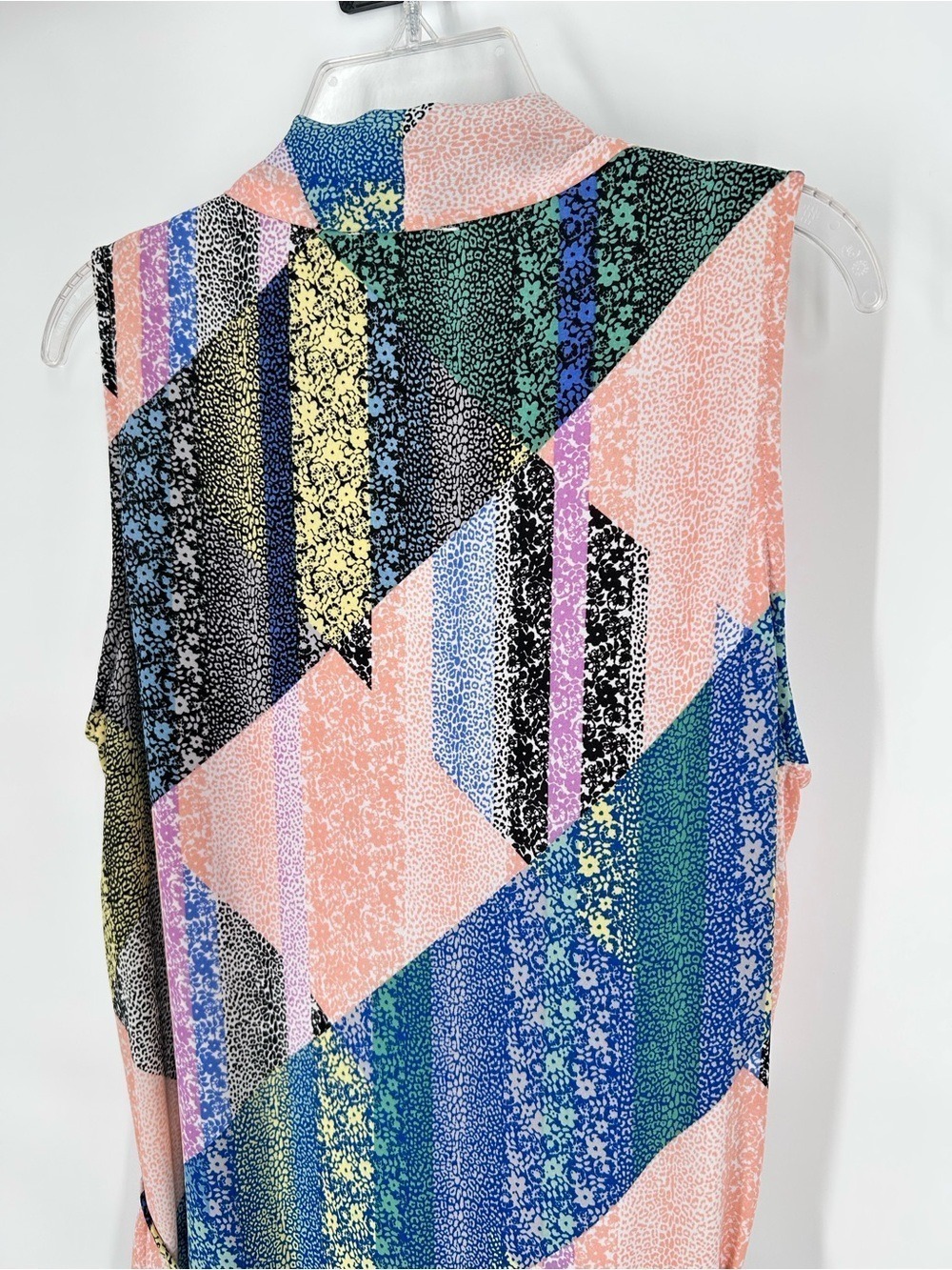 Bar III Floral Patchwork V-Neck Dress Large - Picture 10 of 13